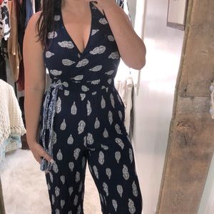 Band of Gypsies size small blue paisley jumpsuit